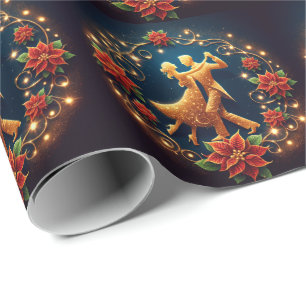 Papel De Regalo Navidades de la Pareja de Baile