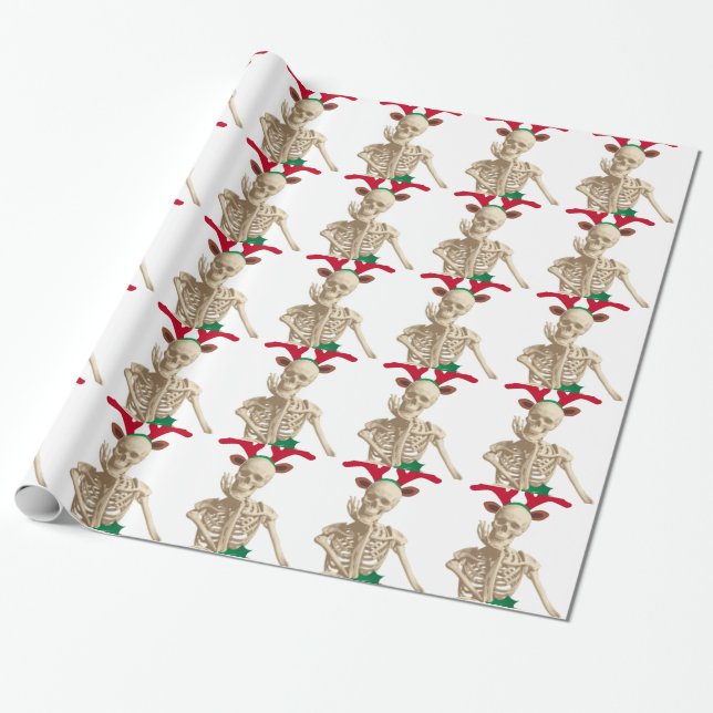 Papel De Regalo navidades de la pesadilla del esqueleto (Desenrollado)