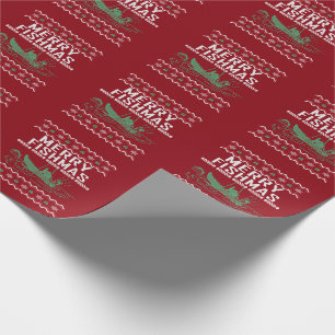 Papel De Regalo Navidades de la pesca de cereza pescadora suéter