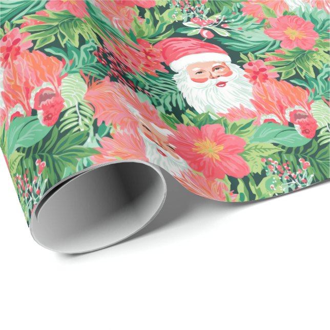 Papel De Regalo Navidades de la Playa de Palm Beach Luminosos (Esquina del rollo)