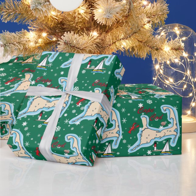 Papel De Regalo Navidades de la Shell de la lancha de lancha lanza (Vacaciones)