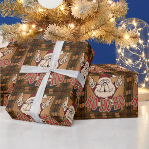 Papel De Regalo Navidades de la vieja moda Santa Claus