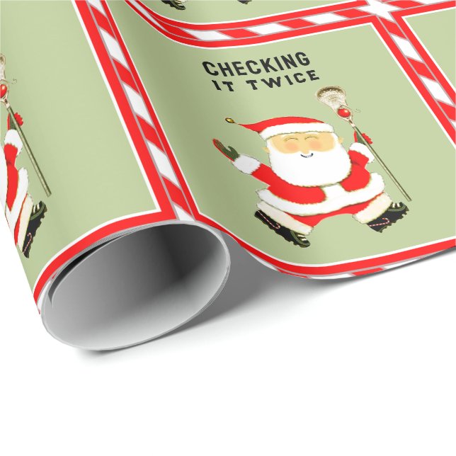 Papel De Regalo Navidades de Lacrosse (Esquina del rollo)