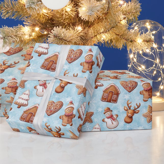 Papel De Regalo Navidades de las cookies de Gingerbread (Vacaciones)