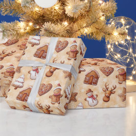 Papel De Regalo Navidades de las cookies de Gingerbread