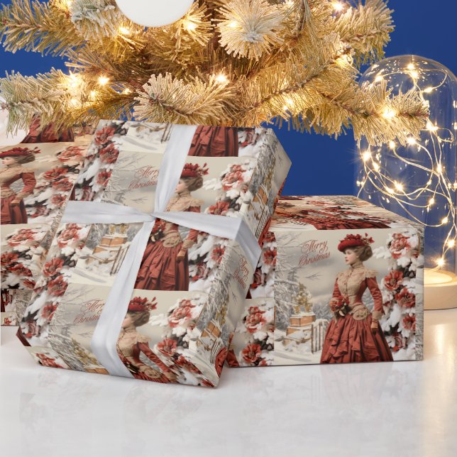 Papel De Regalo Navidades de las damas de Victoria (Vacaciones)