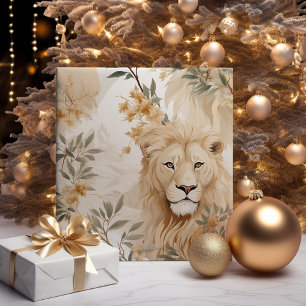 Papel De Regalo Navidades de leones de Safari de días feriados sal