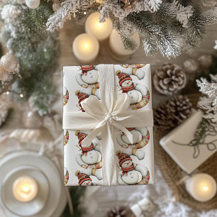 Papel De Regalo Navidades De Letra Snowman S