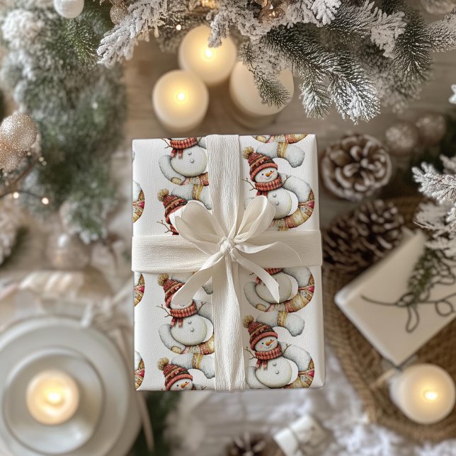 Papel De Regalo Navidades De Letra Snowman S (Subido por el creador)