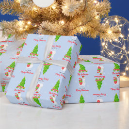 Papel De Regalo Navidades de Llama festiva