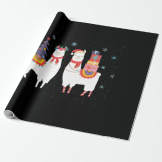 Papel De Regalo Navidades de Llama - Navidades de Alpaca