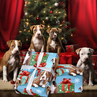 Papel De Regalo Navidades de los amantes del perro Personalizado P