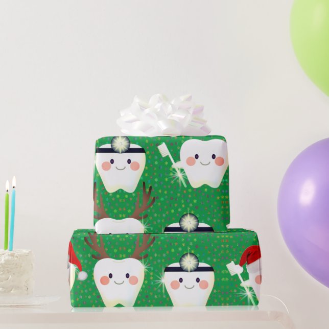Papel De Regalo Navidades de los dientes felices (Regalos de fiesta)