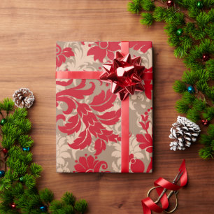 Papel De Regalo Navidades de los países de color marrón rojo patró
