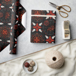Papel De Regalo Navidades de Mandala Botánica Oscura Moody