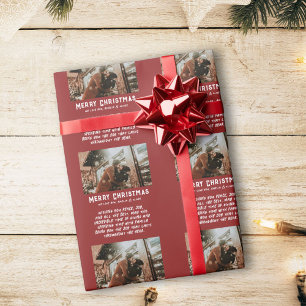 Papel De Regalo Navidades de mensajes de tipografía moderna con fo