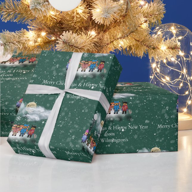 Papel De Regalo Navidades de mensajes quintetos festivos (Vacaciones)