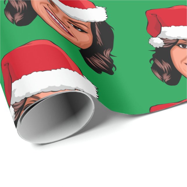 Papel De Regalo Navidades DE MICHELLE OBAMA (Esquina del rollo)
