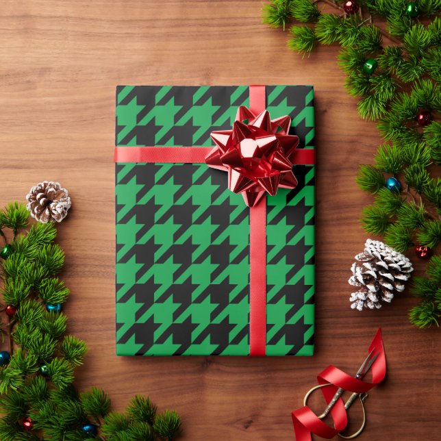 Papel De Regalo Navidades de moda con patas gordas verdes (Regalo de vacaciones)
