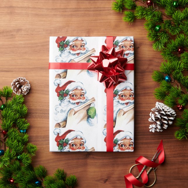 Papel De Regalo Navidades de moda de Santa Claus (Regalo de vacaciones)