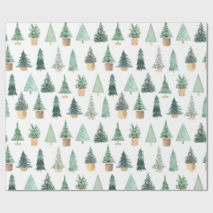 Papel De Regalo Navidades de Moda moderna Plantas Árboles