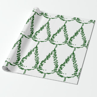 Papel De Regalo Navidades de Moda Pine Tree Patterado