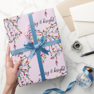 Papel De Regalo navidades de moras y feriados brillantes de la Coq