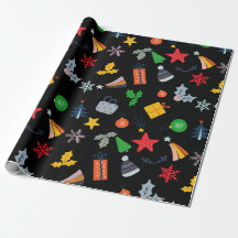 Navidades de Motif Clásicos Cuadros Fondo Negro