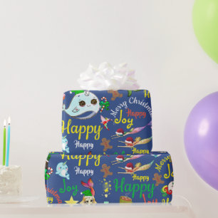 Papel De Regalo Navidades de Narwhal, Mermaid, Unicorn Custom Name