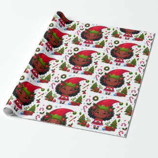 Papel De Regalo Navidades de Niña Pequeña Saludan