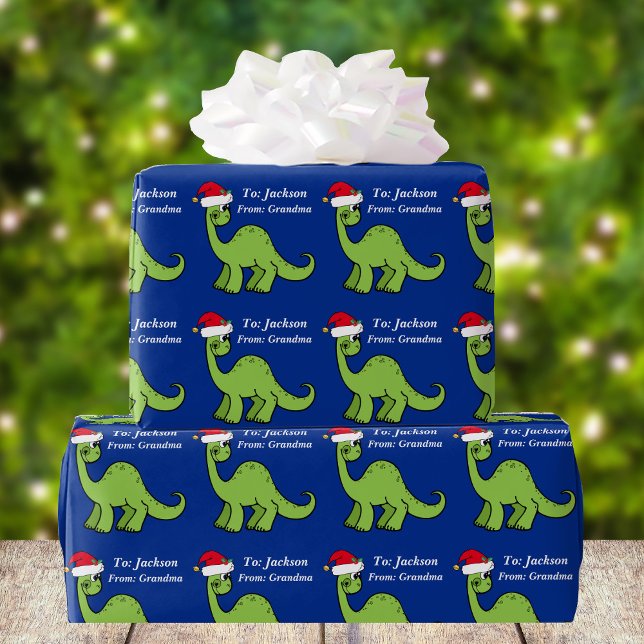 Papel De Regalo Navidades de niños pequeños Personalizado de dinos (Subido por el creador)