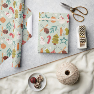 Papel De Regalo Navidades de noel de colores de árboles de navidad