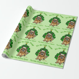 Papel De Regalo Navidades de Norwich Terrier