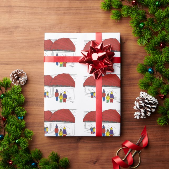 Papel De Regalo Navidades de Nueva York Ventana Compras Vacaciones (Regalo de vacaciones)