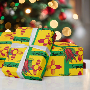 Papel De Regalo Navidades de Nuevo México huelen a las chile ench