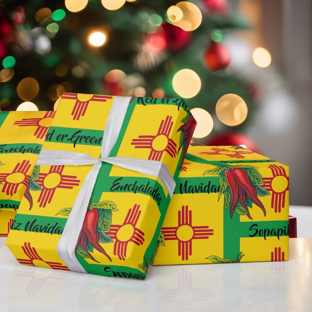 Papel De Regalo Navidades de Nuevo México huelen a las chile enchi (Subido por el creador)