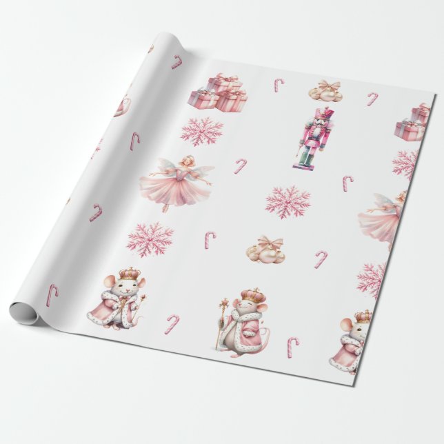 Papel De Regalo Navidades de Nutcracker Suite bailan ballet (Desenrollado)