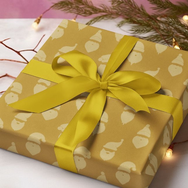 Papel De Regalo Navidades de oro de Santa Silhouette (Subido por el creador)