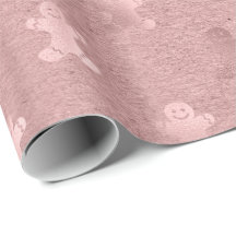 Navidades de oro rosa cortos con el patrón de pan