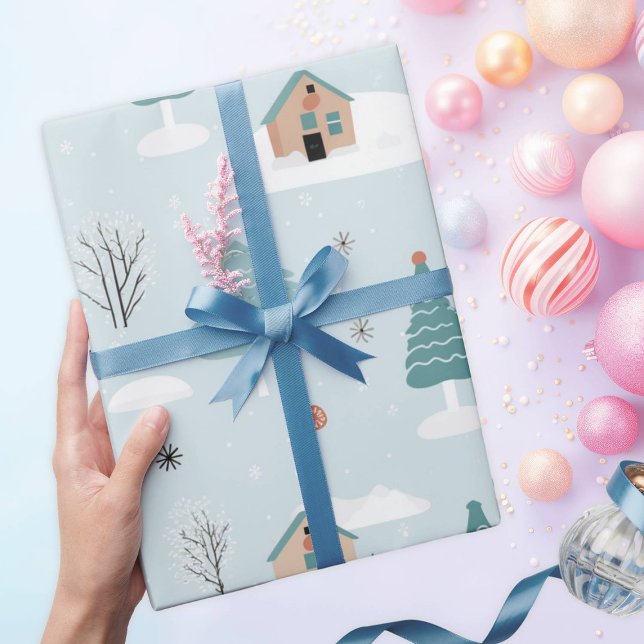 Papel De Regalo Navidades de osito de Woodland Winter Adorable (Subido por el creador)
