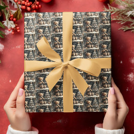 Papel De Regalo Navidades De Oso De Teddy Cuidados Caen Pequeñas B