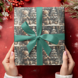 Papel De Regalo Navidades De Oso De Teddy Cuidados Sencillos Grand