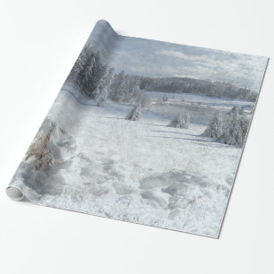 Papel De Regalo Navidades de paisaje congelado