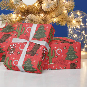 Papel De Regalo Navidades de países de vacas occidentales envuelto