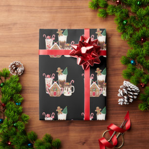 Papel De Regalo Navidades de pan de jengibre Café Lover Regalo Nav