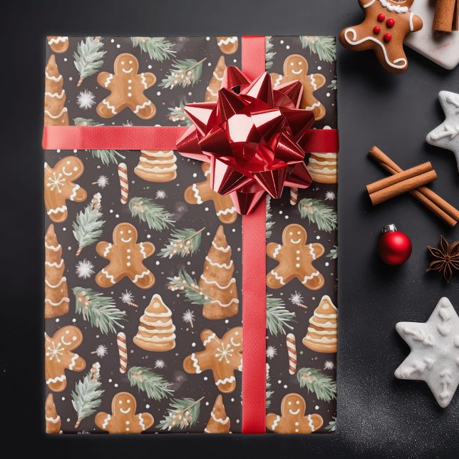 Papel De Regalo Navidades de pan de jengibre, deliciosos y festivo (Subido por el creador)