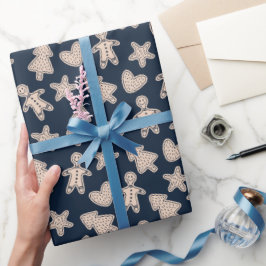 Papel De Regalo Navidades de pan de jengibre y galletas