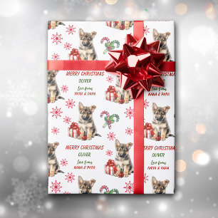 Papel De Regalo Navidades de Pastor Alemán