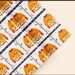 Papel De Regalo Navidades de patrón de suéter feo lindo