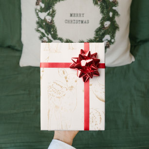 Papel De Regalo Navidades de patrón sin problemas del venado de in